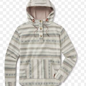 Levi's Striped Cream and Gray Hoodie